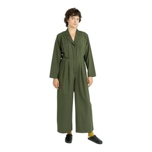 Ilana Kohn Olive Green Long-Sleeve Utility Jumpsuit